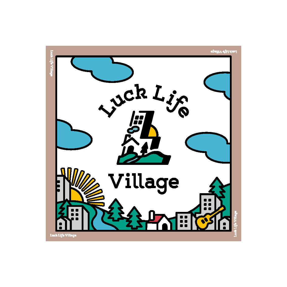 Luck Life Village限定 ハンカチ